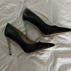 Forever 21 Black clear heel pumps